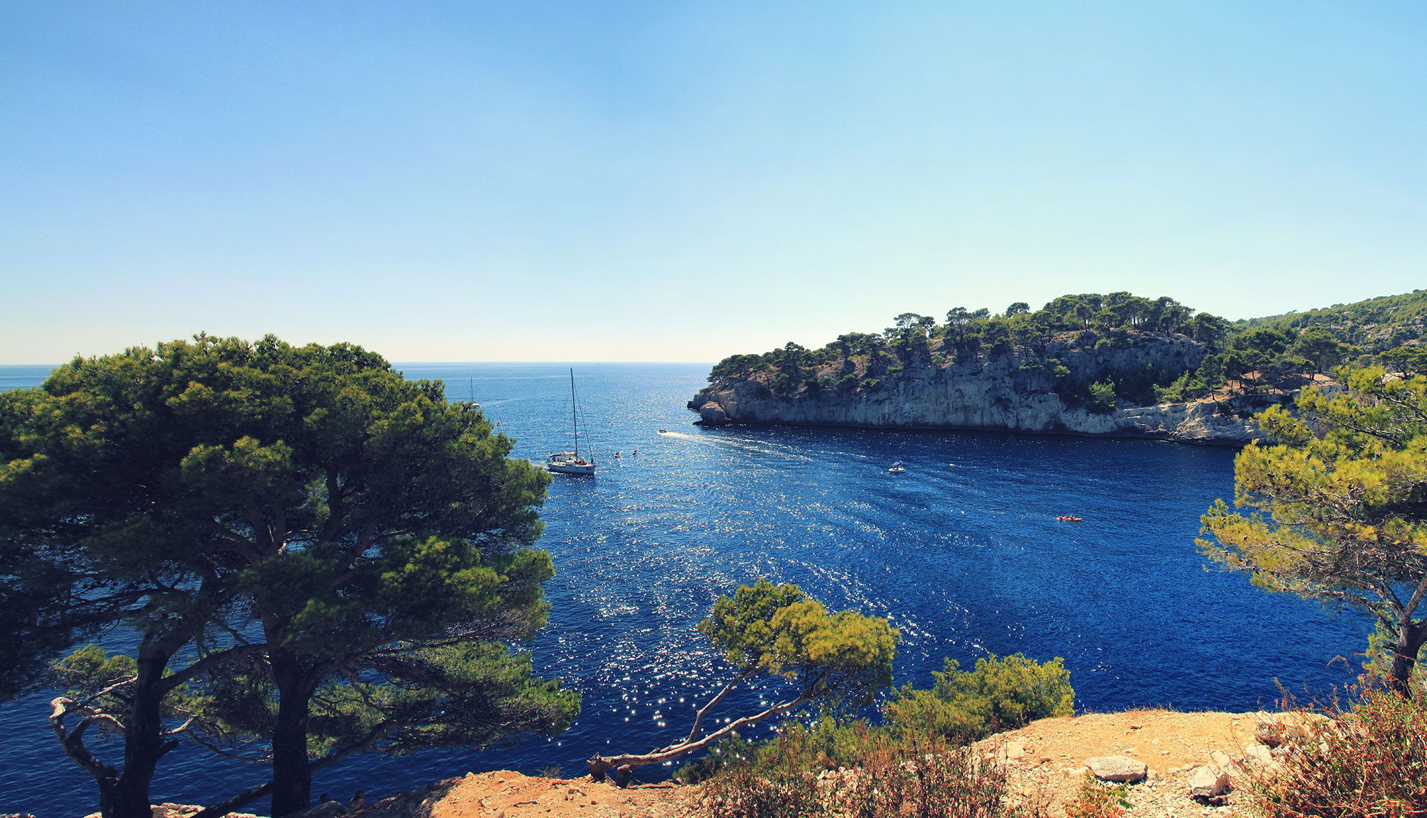 View to the ocean south of Cassis, France