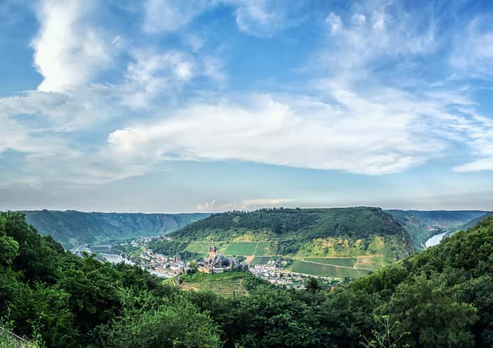 View down to Imperial Castle, Cochem