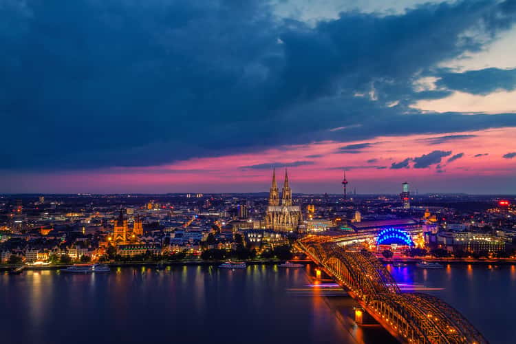 View from Triangle Tower in Cologne
