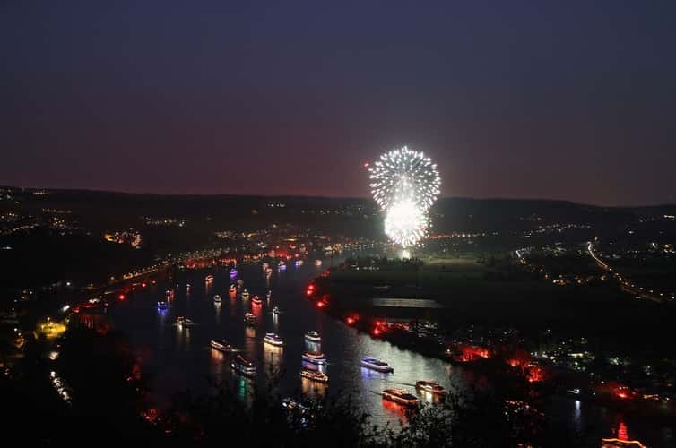 Rhine in flames from Erpeler Ley