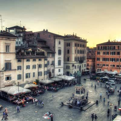 View of Campo de Fiori, Rome, Italy