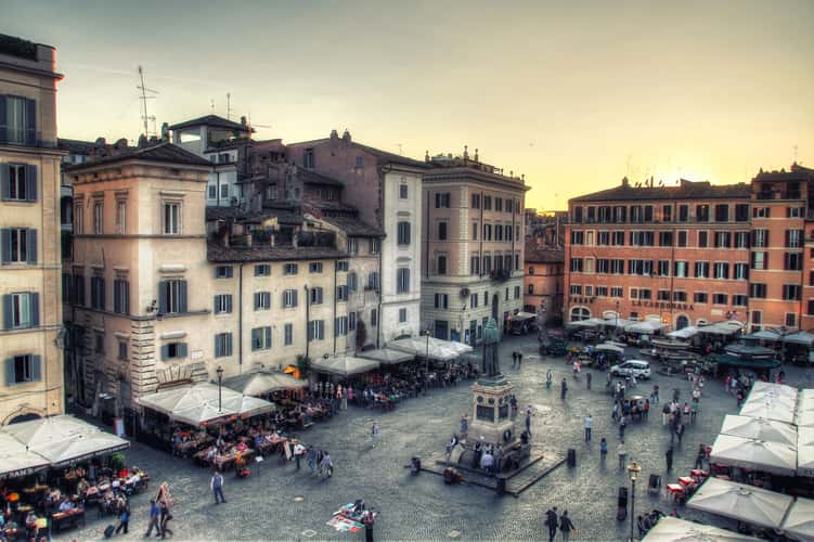 View of Campo de Fiori, Rome