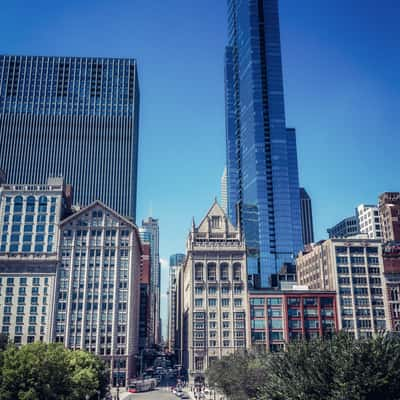 Chicago from Nichols Bridgeway, USA