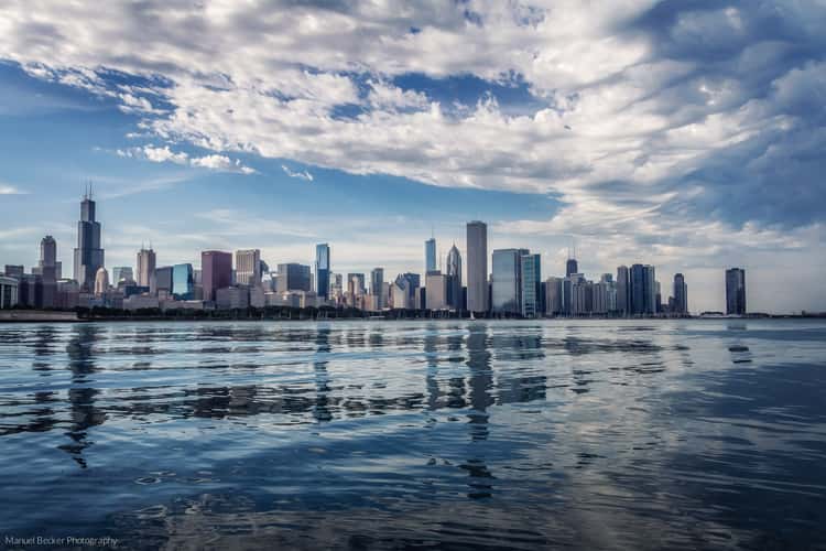 Skyline of Chicago from Adler Planetarium