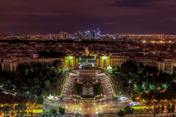 Paris City view from Eiffel tower
