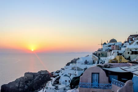 Iconic view of Santorini Oia