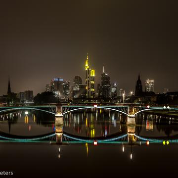 View from the Flößerbrücke, Frankfurt am Main, Germany
