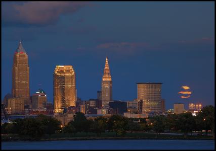 Moonrise Over Cleveland