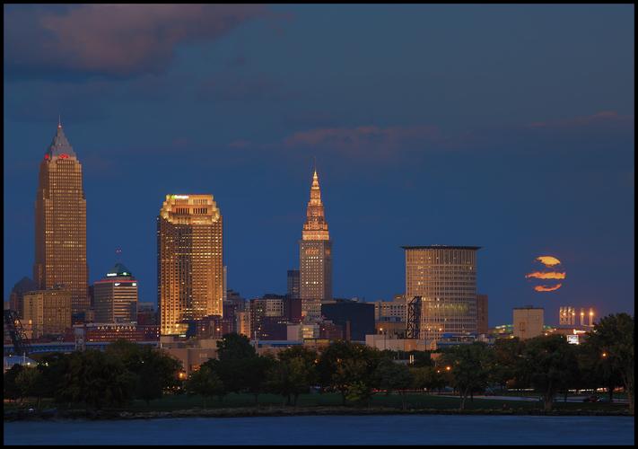 Moonrise Over Cleveland