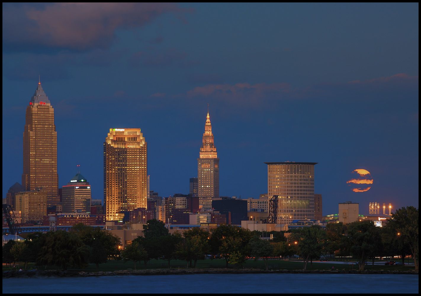 Moonrise Over Cleveland, USA