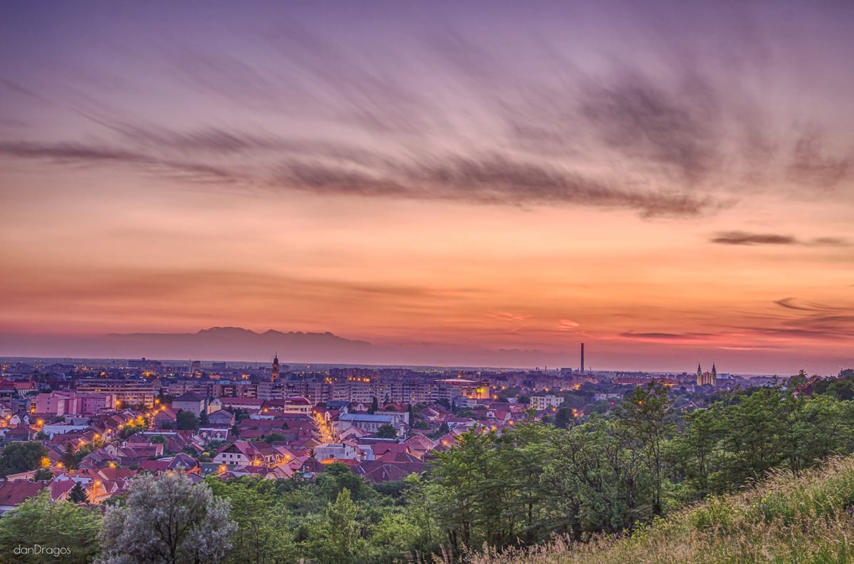 Panoramic view over the Oradea, Romania