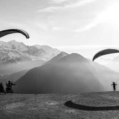 Plaine-Joux paragliding departure, France