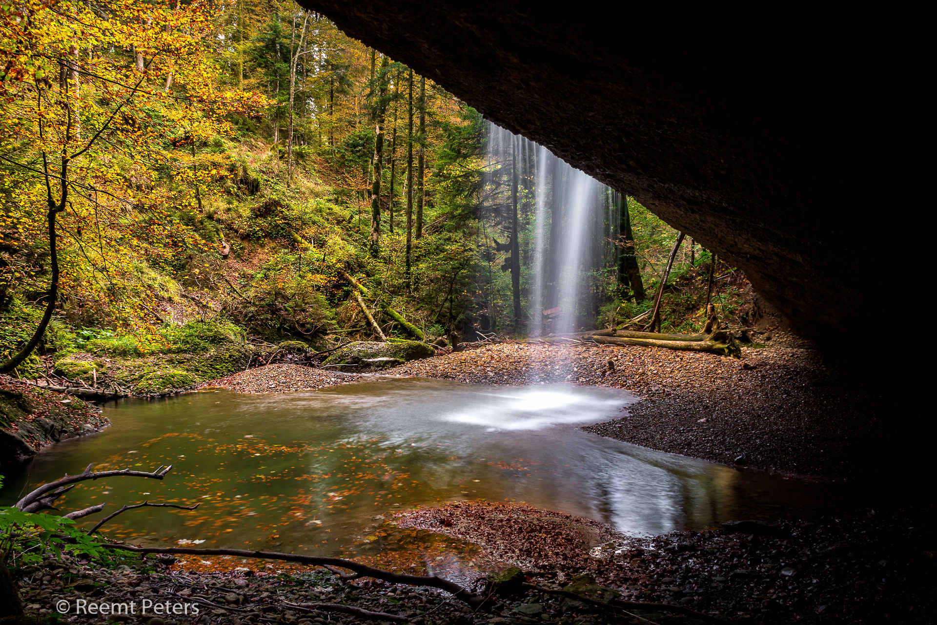 Rickenbach Waterfall near Bregenz, Austria