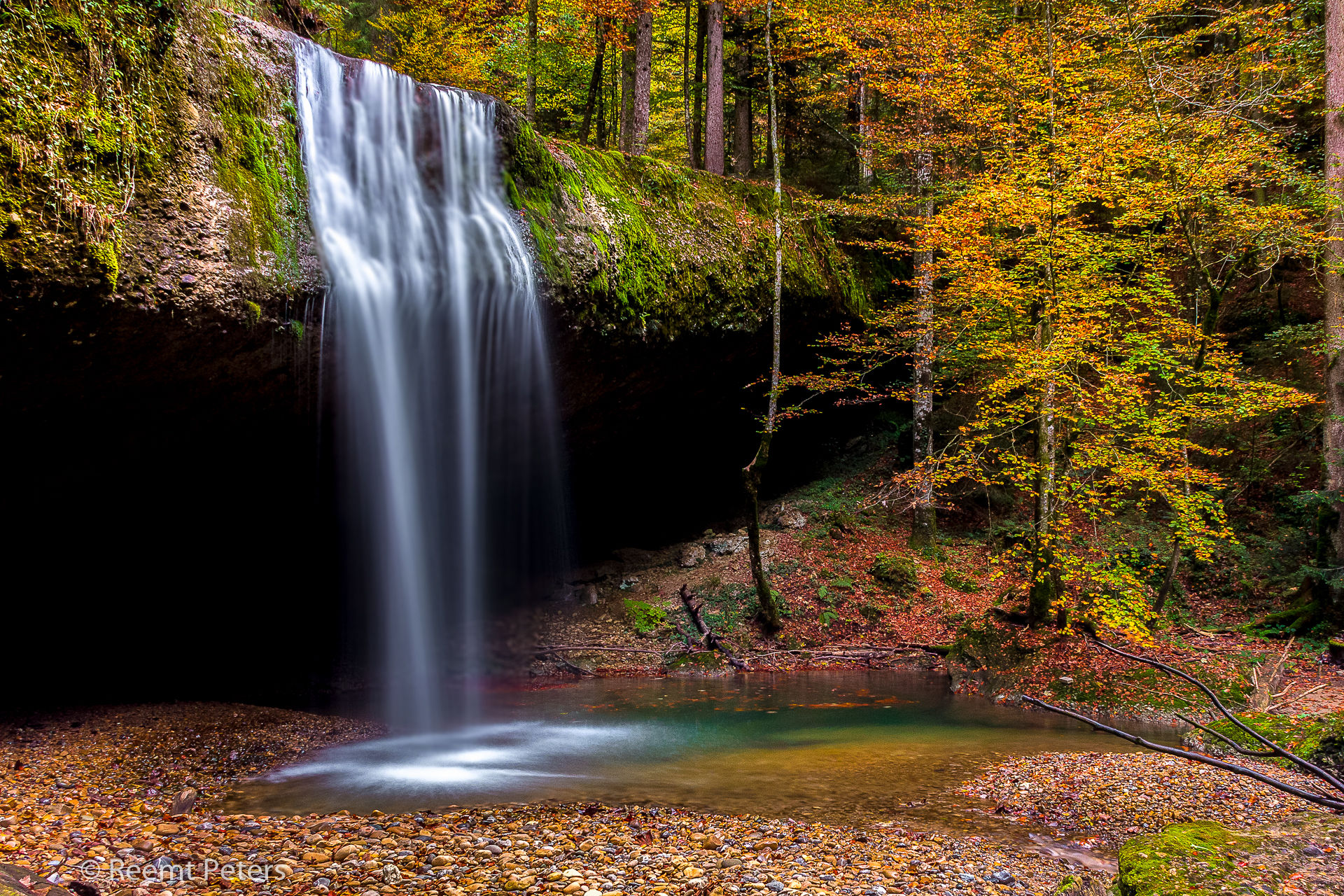 Rickenbach Waterfall near Bregenz, Austria