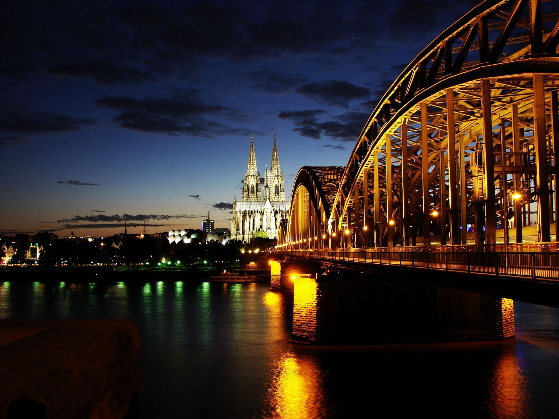 Hohenzollern Bridge with Cologne Cathedral, Cologne, Germany
