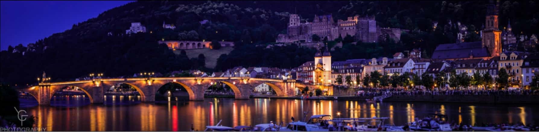 Neckar River and Castle, Heidelberg