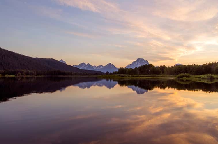 Oxbow Bend at sunset