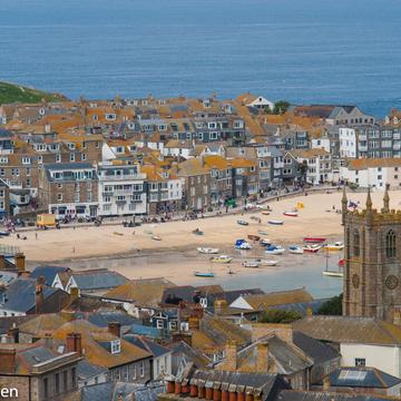 View over St. Ives, United Kingdom