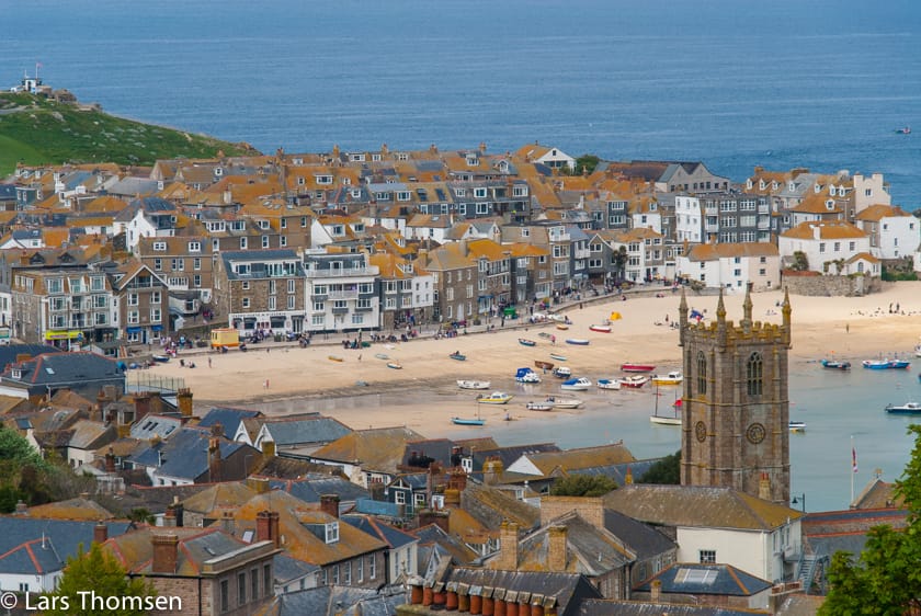 View over St. Ives, United Kingdom