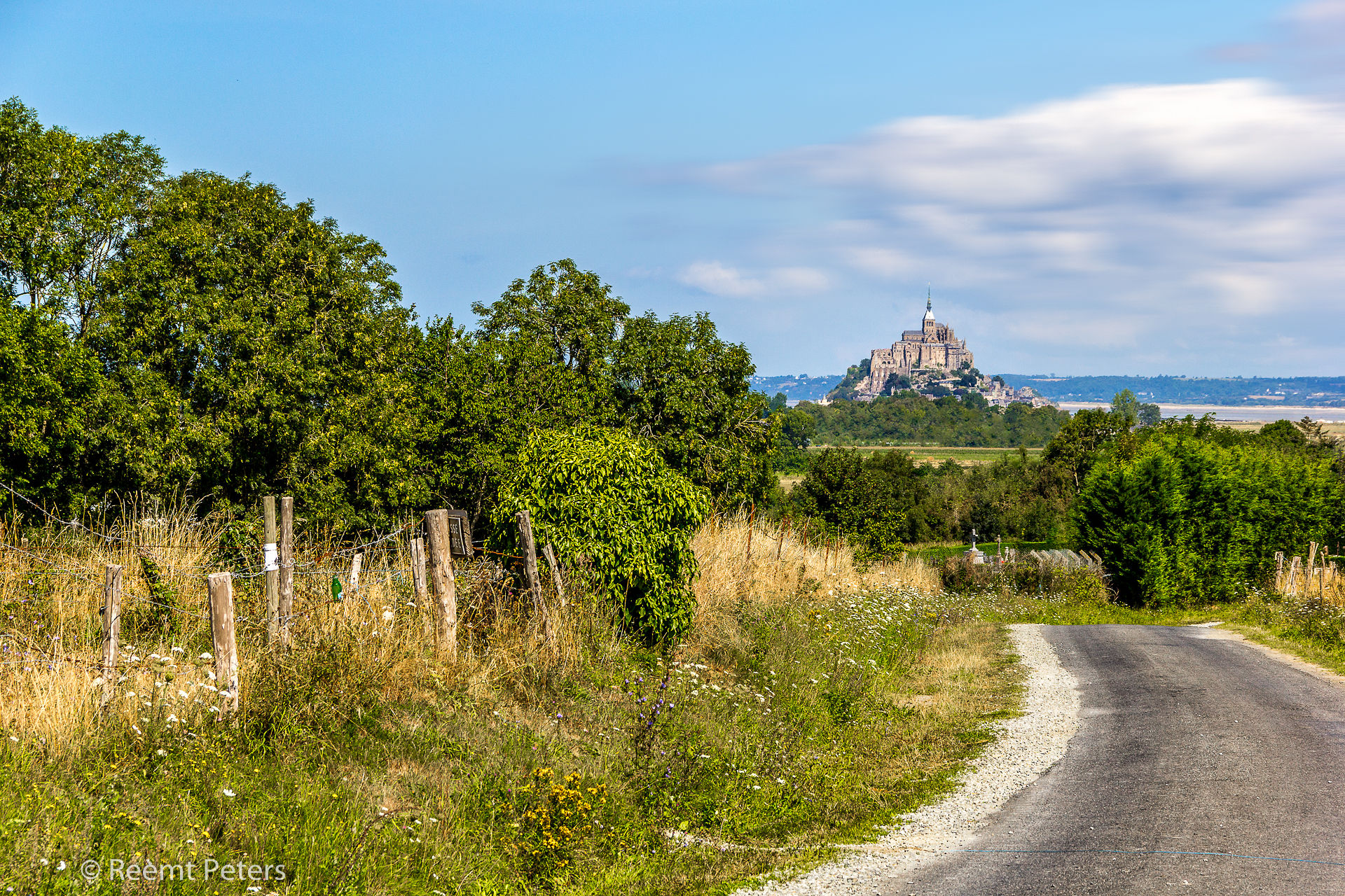 The road to Saint-Michel, France