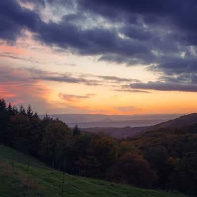 View from Sankt Katharinen to Castle of Rennenberg, Germany