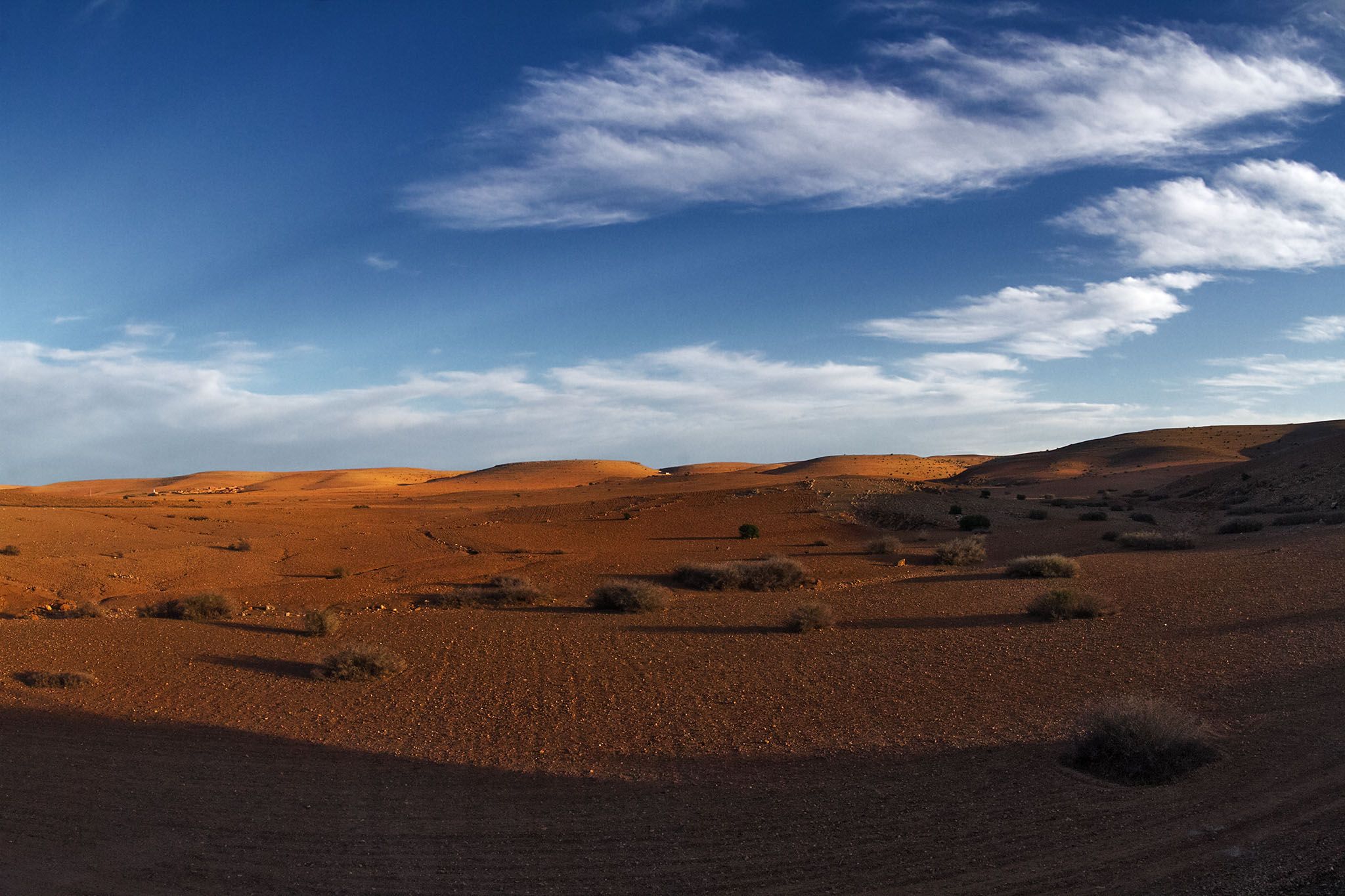 Desert plains surrounding Marrakesh, Morocco