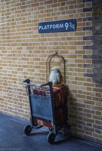 Platform 9 3/4 of Harry Potter, King's Cross, London