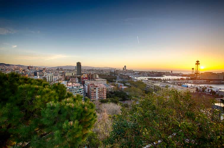 Sunrise over Barcelona