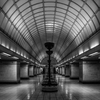 The Concourse at Gants Hill Tube Station, London, United Kingdom