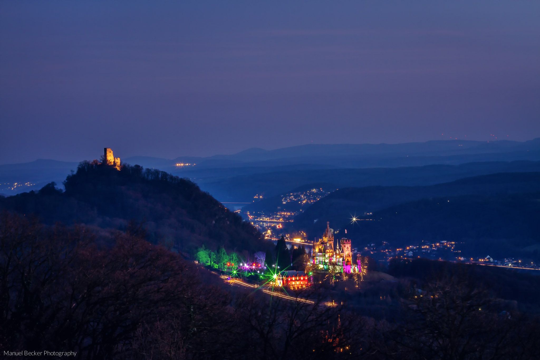 View to Drachenfels from Petersberg, Germany