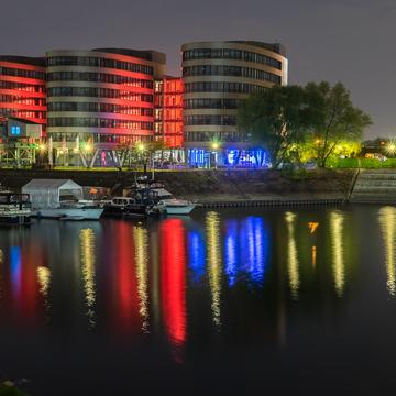 5 Boats in Blue and Red, Germany
