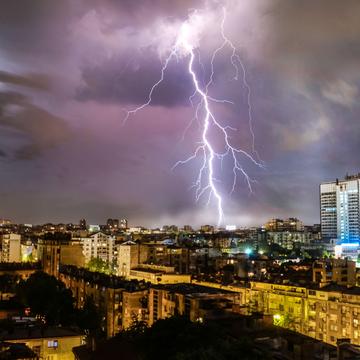 Belgrade thunderstorm, Serbia