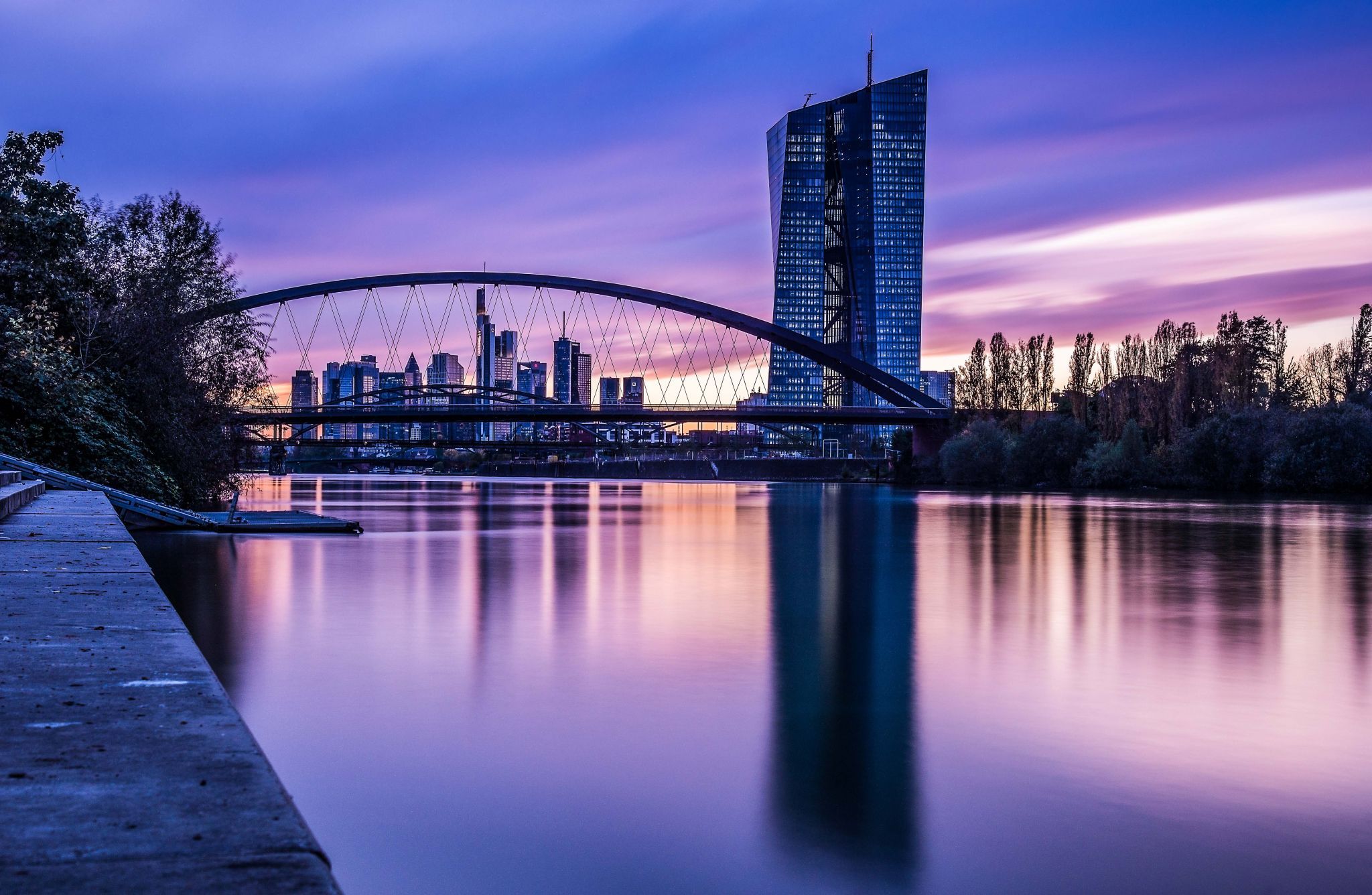 Osthafenbrücke, Frankfurt am Main, Germany