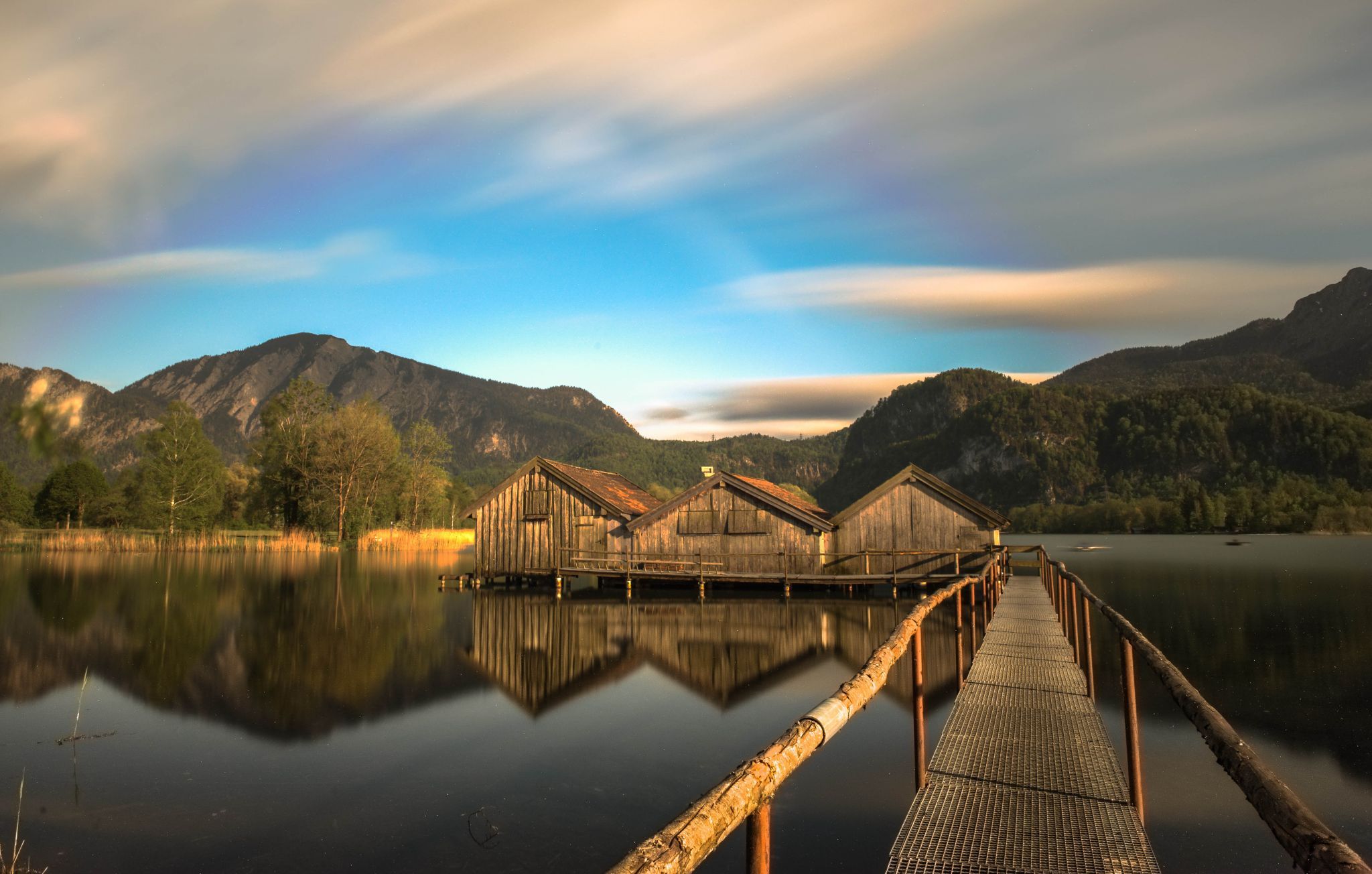 Boathouse at Kochelsee, Germany