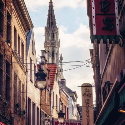 Rue des Bouchers, Brussels, Belgium