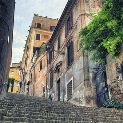 Stairs in Trastevere, Rome, Italy