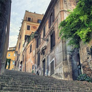 Stairs in Trastevere, Rome, Italy