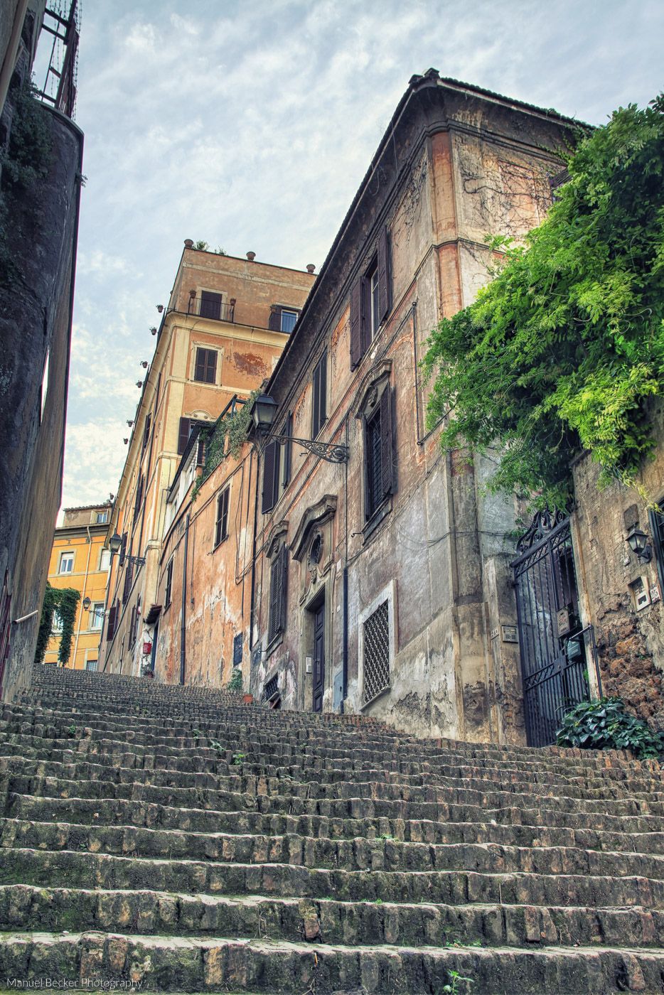 Stairs in Trastevere, Rome, Italy