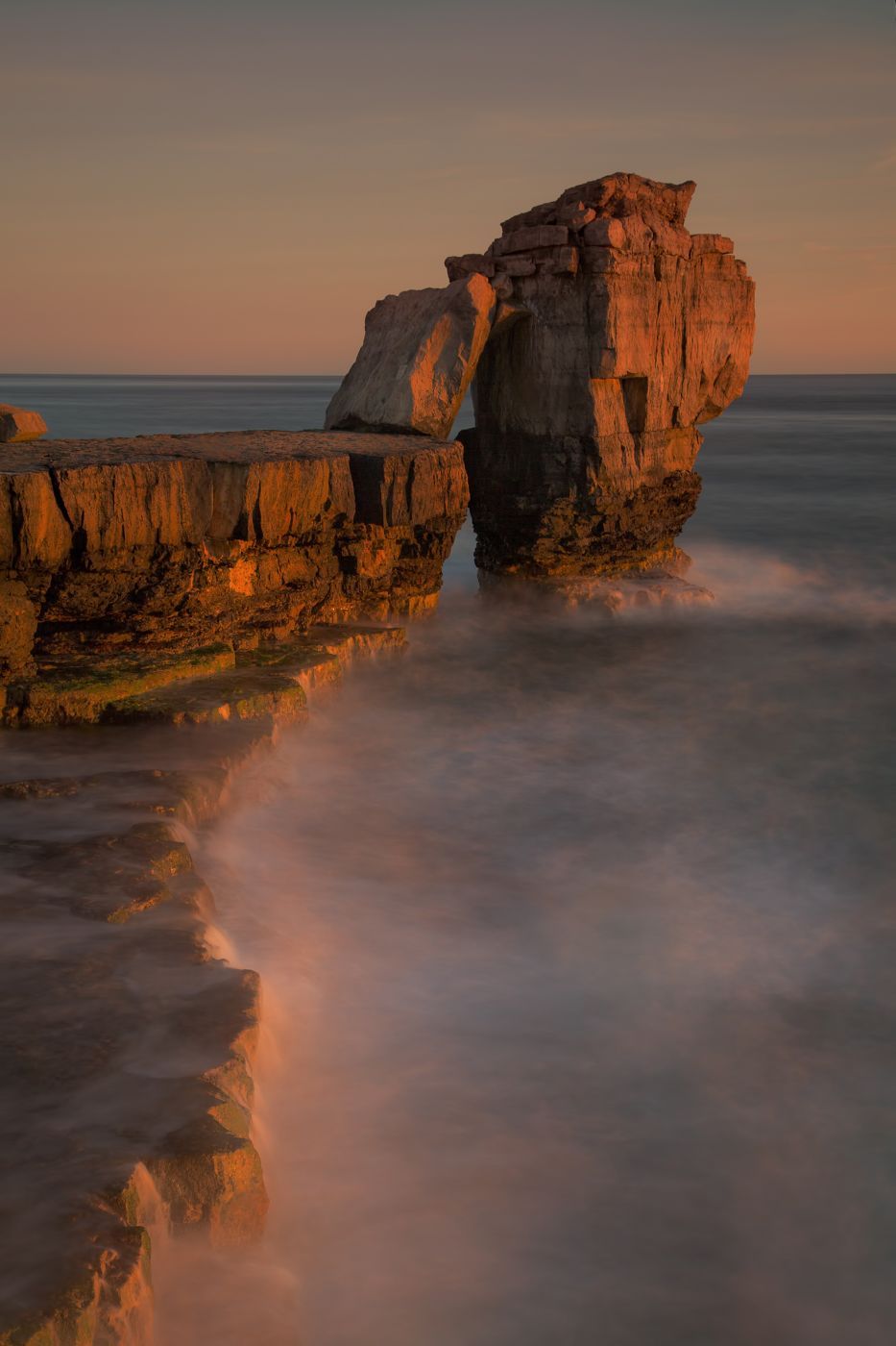 Sunset at Pulpit Rock, Dorset, United Kingdom