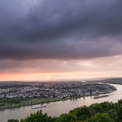 View over northern Koblenz, Germany