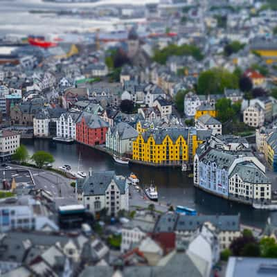 View over Ålesund from Fjellstua Viewpoint, Norway