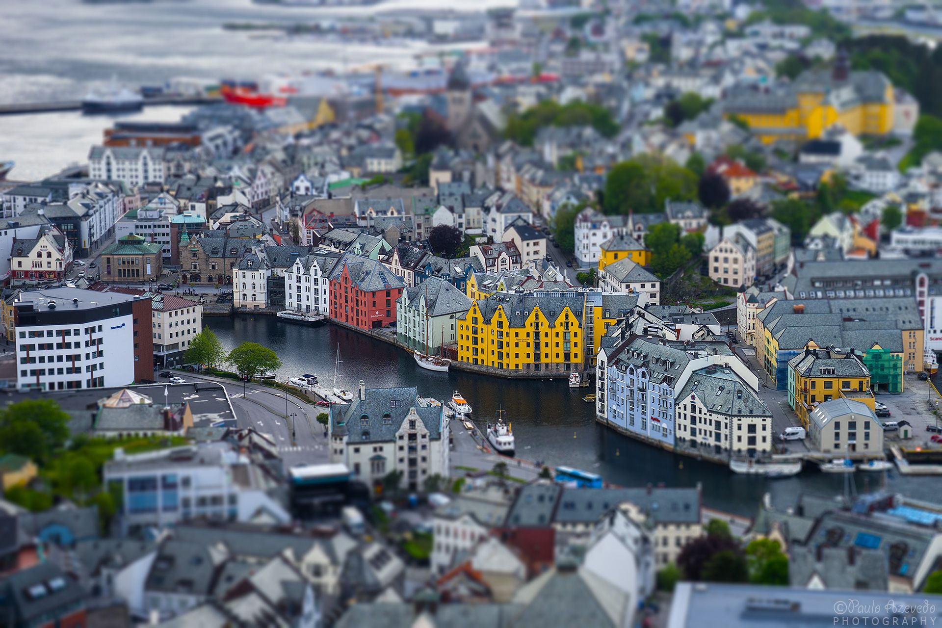View over Ålesund from Fjellstua Viewpoint, Norway
