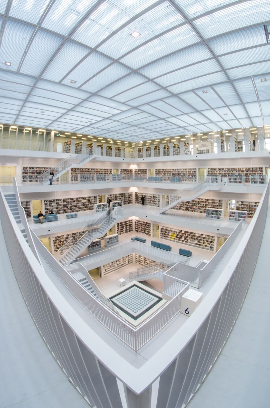 Inside City Library, Stuttgart, Germany