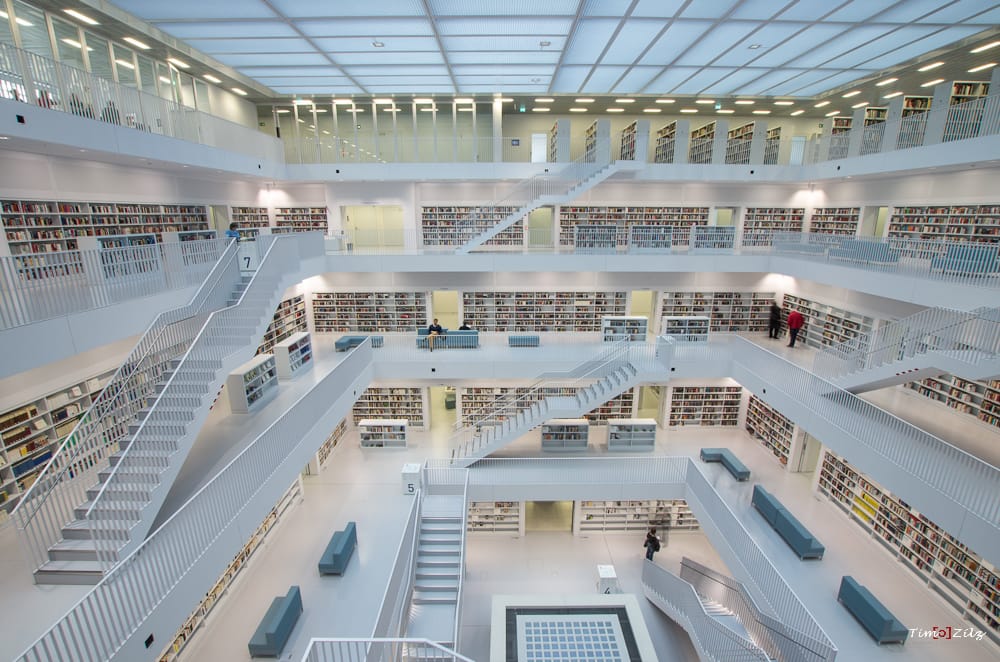 Inside City Library, Stuttgart, Germany