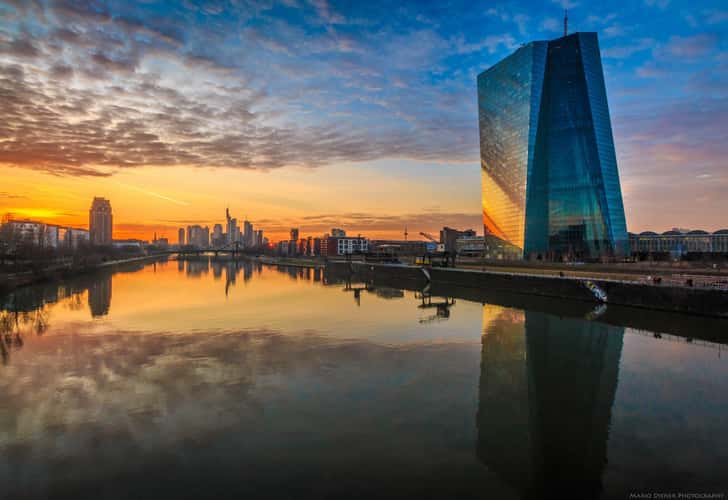 ECB from Deutschherrn Bridge, Frankfurt am Main