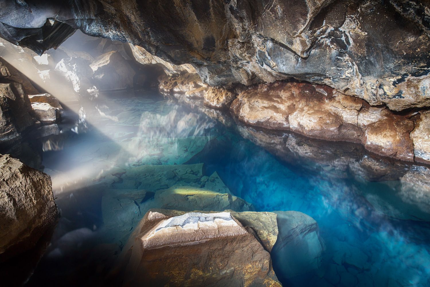 Grotagja Cave, Reykjahlíð, Iceland