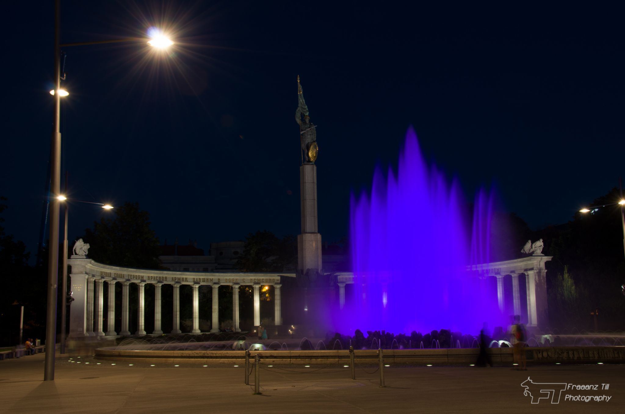 High-jet fountain, Schwarzenbergplatz, Vienna, Austria