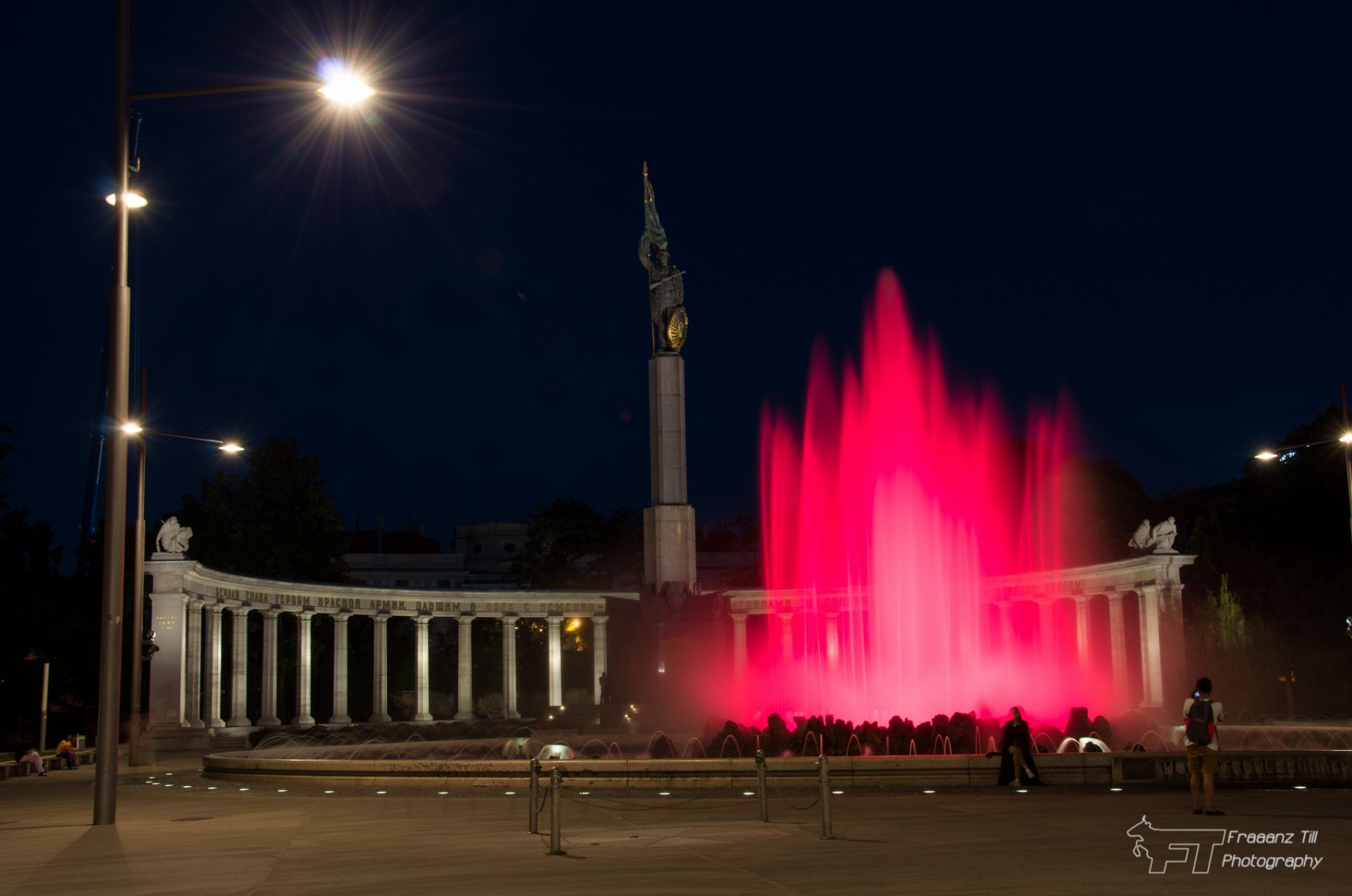 High-jet fountain, Schwarzenbergplatz, Vienna, Austria