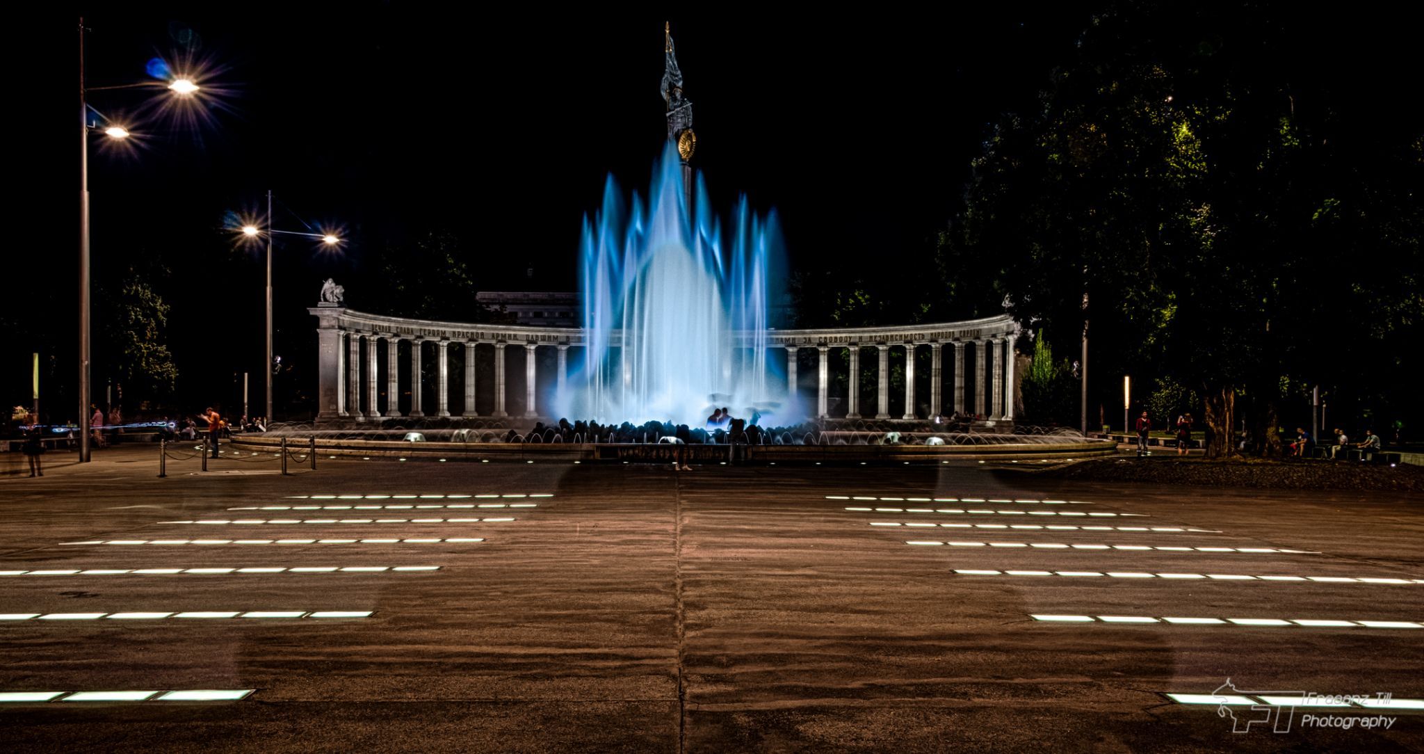 High-jet fountain, Schwarzenbergplatz, Vienna, Austria