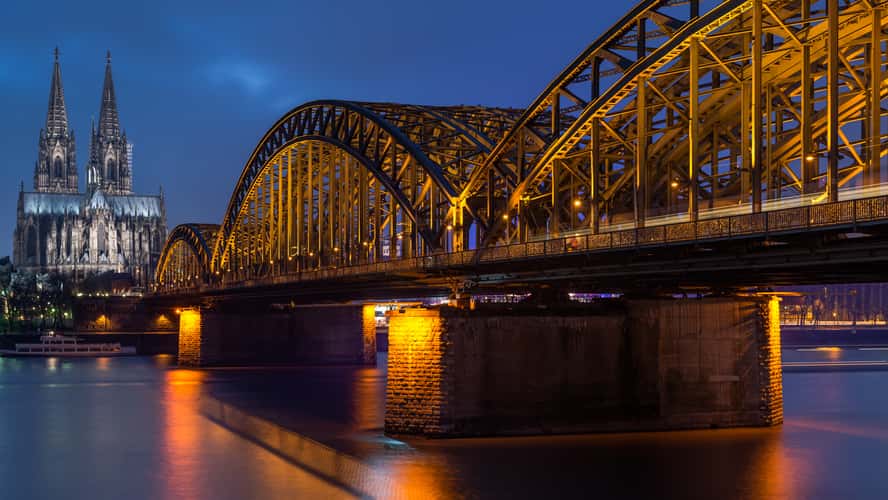 Hohenzollern Bridge with Cologne Cathedral, Cologne